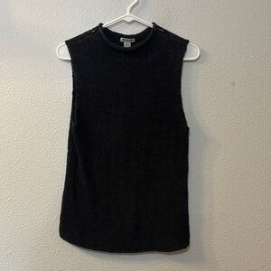 Silks by I.S.C Black Sleeveless Knit Top